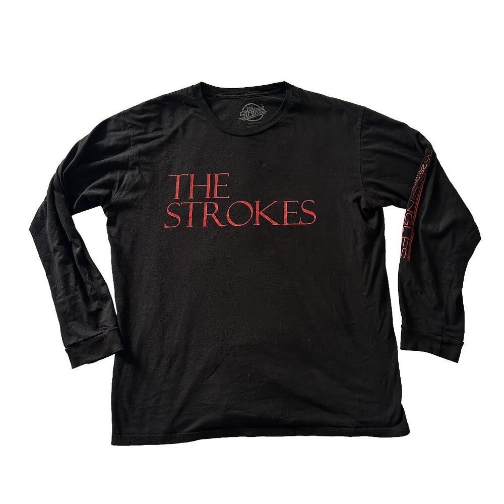 The Strokes 'The Singles Vol 01' Black & Red Graphic Long Sleeve Shirt Large